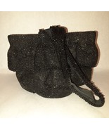 Vintage Black Beaded Evening Bag Holiday Party - £23.18 GBP