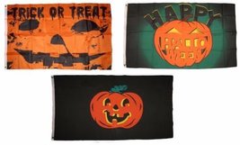 Moon Knives 3x5 Happy Halloween 3 Pack Flag Wholesale Set #142 Combo 3x5 Banner  - £13.53 GBP