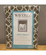 Waverly One Lovely Lattice Valance Cafe Brown 50&quot; x 16&quot; Scalloped Medite... - $450.21 MXN