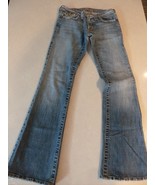 Plastic by GLY Womens 30x32  Low Rise Jeans Blue Bootcut Embroidered Poc... - $27.00 CAD