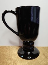 Vintage McCoy Pottery Tall Footed Pedestal Mug Black Glaze USA - £13.41 GBP