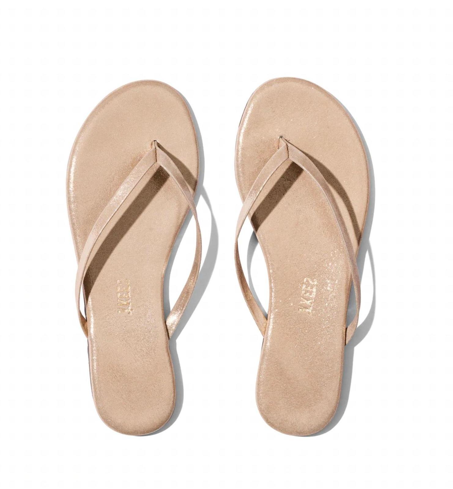 Tkees Women&#39;s Glitters Flip Flops Pink Pearl - $59.00