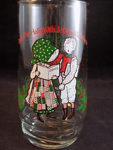 COCA-COLA LIMITED EDITION GLASS CHRISTMAS HOLLY HOBBIE &amp; ROBBY 1980 4 OF... - $9.89