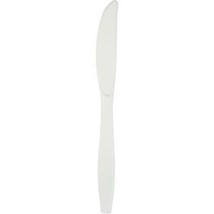 White Heavy Duty Plastic Knives 24 Per Pack Tableware Party Decorations Supplies - £8.34 GBP