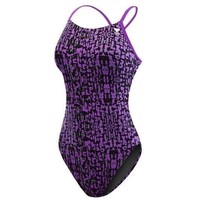 TYR Womens Petra Cutoutfit One Piece Swimsuit Geometric Purple 36/L - £18.85 GBP