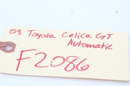 00-05 TOYOTA CELICA GT AUTOMATIC Fuel Injectors X4 F2086 image 12