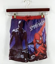 The Amazing Spiderman Swimsuit Trunks Size 8 Red Blue Superhero Lined Netting - £9.34 GBP