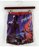 The Amazing Spiderman Swimsuit Trunks Size 8 Red Blue Superhero Lined Ne... - $225.80 MXN
