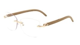 Debutante Womens Rimless Metal &amp; Wood Eyeglasses/Clear Lens Sunglasses (Rose Gol - £11.45 GBP