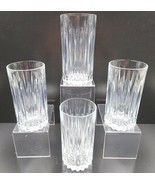 4 Cristal D&#39;Arques Durand Classic Highball Glasses Set 5.75&quot; Clear Verti... - $59.07