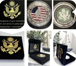 U.S. Army Veteran Proudly Served Challenge Coin USA ARMY - £23.22 GBP