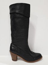 Dexter 708802 Black Leather Boot Mid-Calf Cuff Pull-On Vintage Riding 7 ... - $90.00