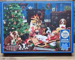 Cobble Hill Jigsaw Puzzle - CHRISTMAS PUPPIES - 500 Piece Random Cut - F... - $18.97