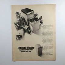 Vtg Whirlpool The Trash Masher Appliance Full Page Print Ad - £5.76 GBP