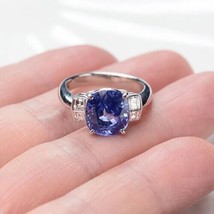 5ct Natural Tanzanite Sterling Silver Engagement Wedding Ring Gift For Her - £424.17 GBP