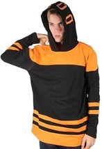 Dope Couture Hombre Negro y Naranja Hockey Jersey Sudadera con Capucha Suéter - £37.61 GBP