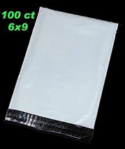 6x9-White Plastic Poly Mailers Shipping Envelopes Self Sealing Bags-Quantity 100 - £5.50 GBP