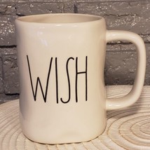 Rae Dunn &quot;WISH&quot; Ivory Colored Ceramic Coffee Mug Artisan Collection 20 oz. - £10.11 GBP