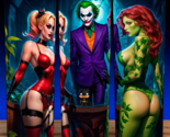 Harley Quinn &amp; Poison Ivy in Sexy Lingerie with Joker Cup Mug Tumbler 20oz - $19.75