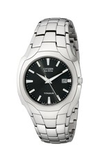 Citizen men&#39;s eco-drive 38mm titanium bracelet watch in Silver - size One Size - $337.59