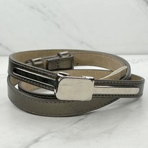 Skinny Metallic Faux Leather Belt One Size OS - £13.18 GBP
