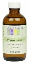 NEW Aura Cacia Pure Essential Oil Cooling Peppermint Cooling 4 fluid oz 18 mL - £36.97 GBP