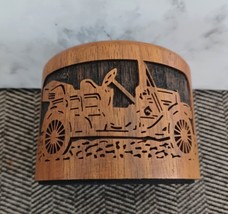 Laser Works Inc Engraved Solid Walnut Antique Car Paper Weight Paper Cli... - £4.69 GBP