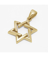 14K Gold Interlocking Star of David Pendant Magen David Jewish Judaica J... - $2,160.36 CAD