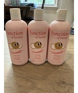 NEW 3pk Function of Beauty CURLY Hair COCONUT Conditioner 11oz/ea Limite... - $27.71