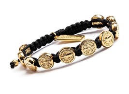 My Saint My Hero Benedictine Blessing Bracelet - Gold-Tone - £91.92 GBP
