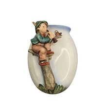 M J Hummel Goebel 1958 Boy in Tree w Flute Wall Pocket 360/B W. Germany - £25.28 GBP