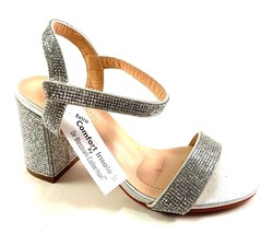 Blossom Anna-12 Block Mid Heel Embellished Strappy Dress Sandal Choose S... - £68.10 GBP