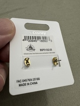 Disney Parks Mickey Mouse Faux Emerald Green May Birthstone Earrings Gold Color image 5