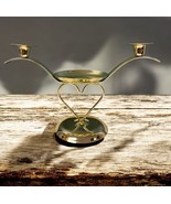 Vtg MetalGlow Heart Wedding Unity Candle Pillar Taper Set  Candleholder ... - $40.60 CAD