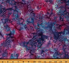 Cotton Batiks Stargazer Falling Stars Sky Purple Fabric Print by Yard D180.22 - £10.75 GBP