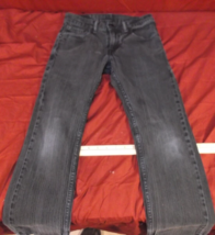 Levi&#39;s Kids Dark Gray Blue Wash J EAN S 511 Akinny Fit Youth Denim Pants 26X26 - $17.06