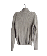 Gap Turtleneck Ribbed Sweater Women Medium Gray Academia Vintage Y2K 2000s - $21.77