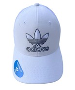 Adidas Originals White/ Black Trefoil OG Structure Strapback Trucker Hat... - £17.44 GBP