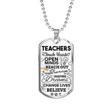 Express Your Love Gifts Teachers Touch Hearts Teacher Appreciation Gift Necklace - £46.82 GBP