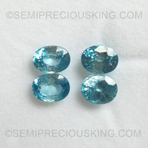 Natural Zircon Oval Facet Cut SI1 Clarity Blizzard Blue Color Loose Gemstone - £135.07 GBP