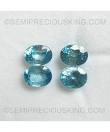 Natural Zircon Oval Facet Cut SI1 Clarity Blizzard Blue Color Loose Gems... - £133.05 GBP