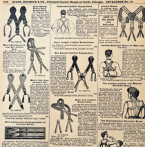 1901 Suspenders Shoulder Braces Reproduction Advertisement Sears Fashion... - $19.99