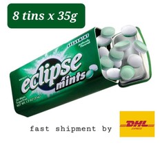 8 tins x Eclipse Mints Breath Freshner Sweet Candy Spearmint Flavor- ship by DHL - £54.45 GBP
