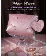 Flower Knows 2024 Birthday Limited Edition Pink PU Leather Makeup Storag... - $24.98