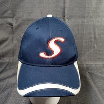 Big Accessories Blue Baseball Cap Syleized S Logo Hat Adjustable Stitche... - £7.95 GBP