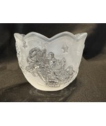 Mikasa Frosted Glass Santa Sleigh Tealight Holder Votive Candle Silent N... - $19.95