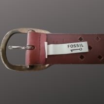 Fossil Southwestern Embroidered Multi Color Cross Stitch Leather Belt Medium image 6