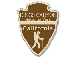 4&quot; kings canyon national park arrowhead shaped car rv bumper sticker decal - £12.01 GBP