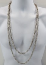 *B) Vintage Guatemalan Silver Plated Extra Long Lasso Wedding Chain 70&quot; - £43.51 GBP