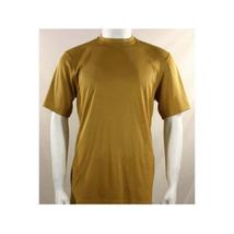 Mens Dressy T-Shirt  Log-In Uomo Soft Crew Neck Corded Short Sleeves 218 Gold image 6